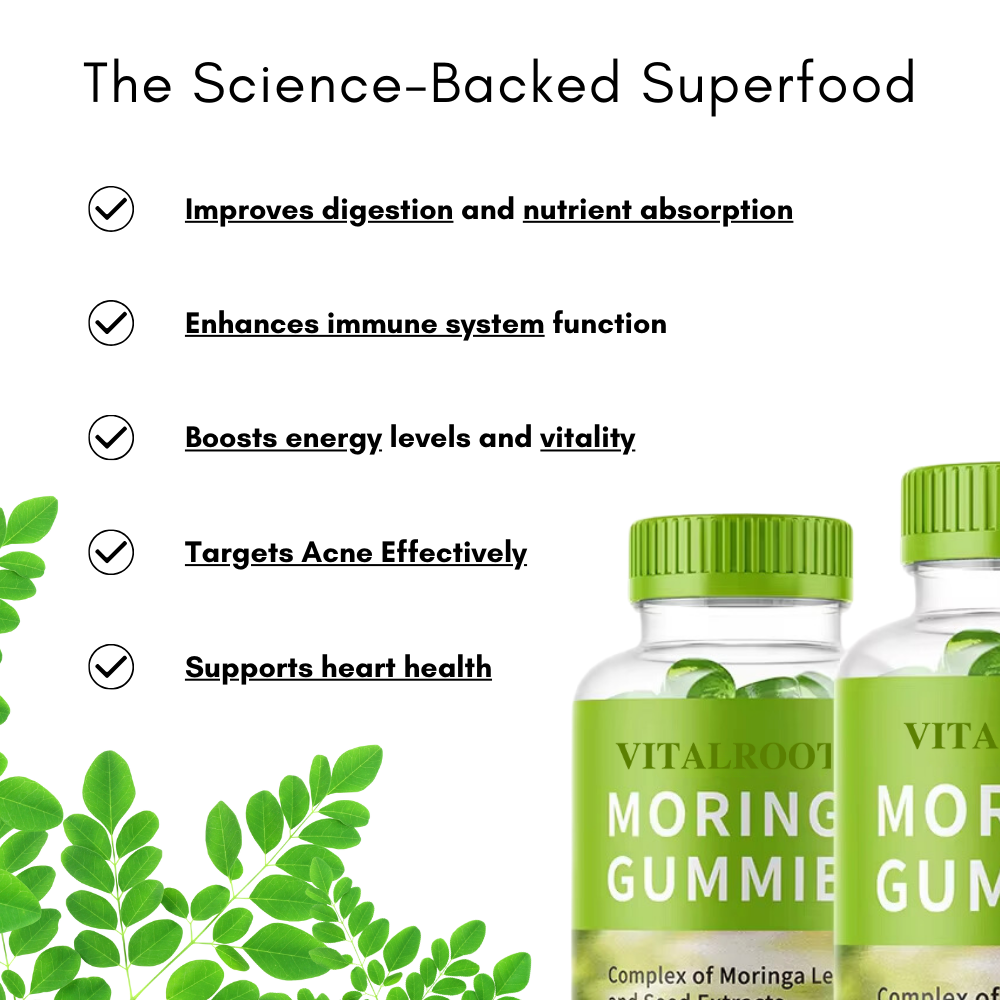 100% Pure Organic Moringa Gummies