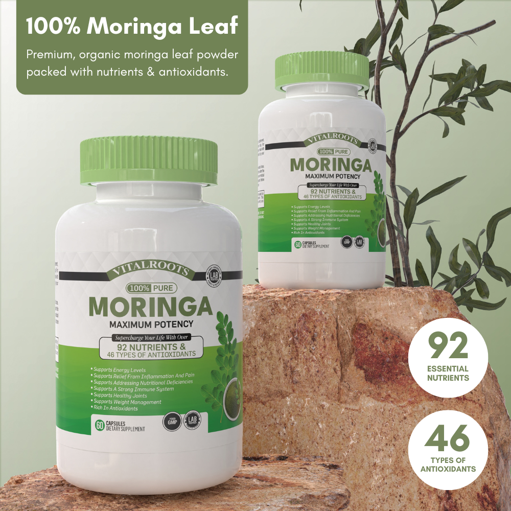 100% Pure Organic Moringa Capsules