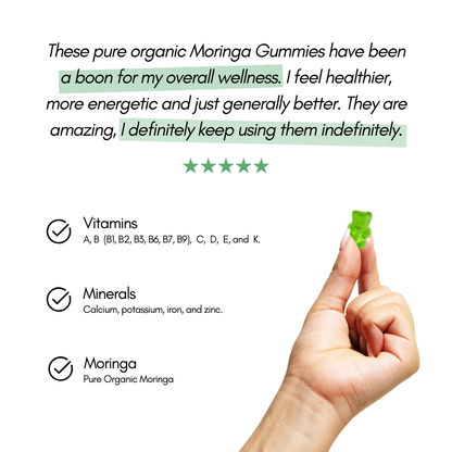 100% Pure Organic Moringa Gummies