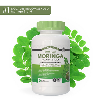 100% Pure Organic Moringa Capsules